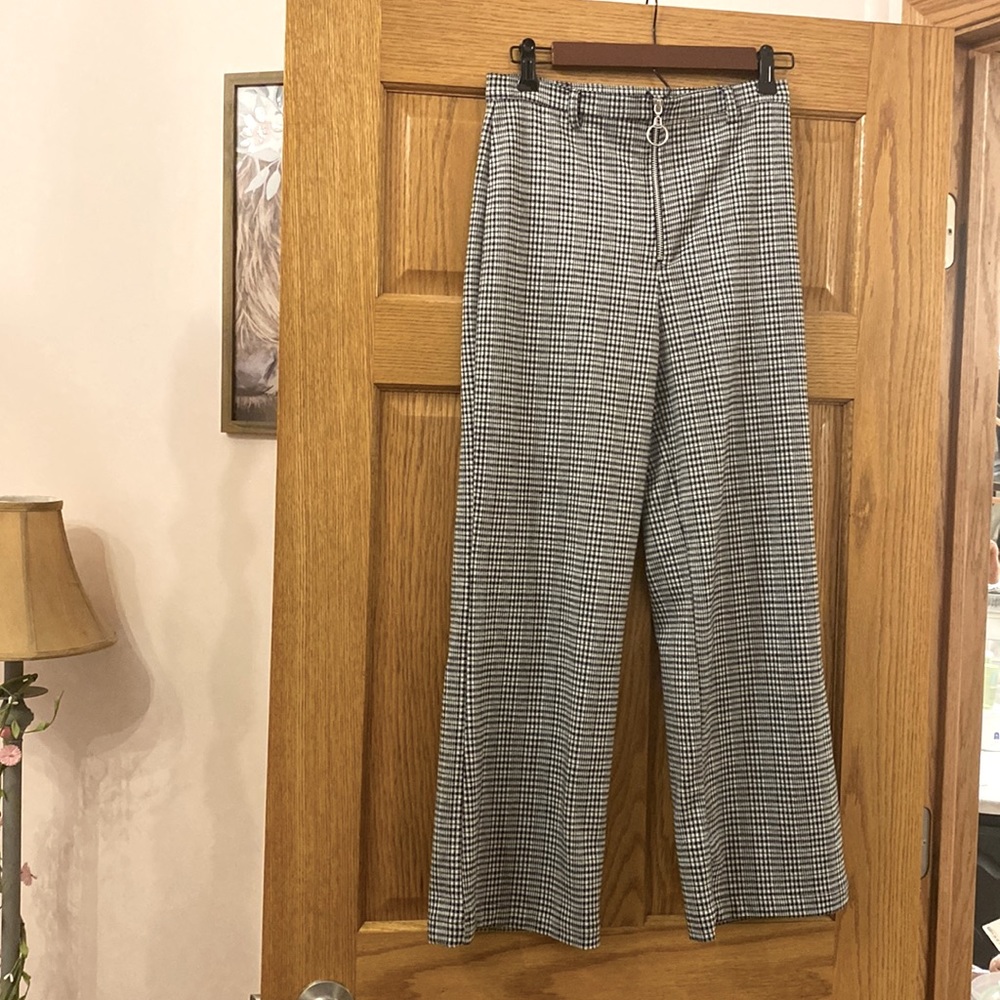 Plaid, high waisted, pants wild fable small